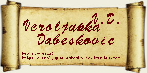 Veroljupka Dabesković vizit kartica